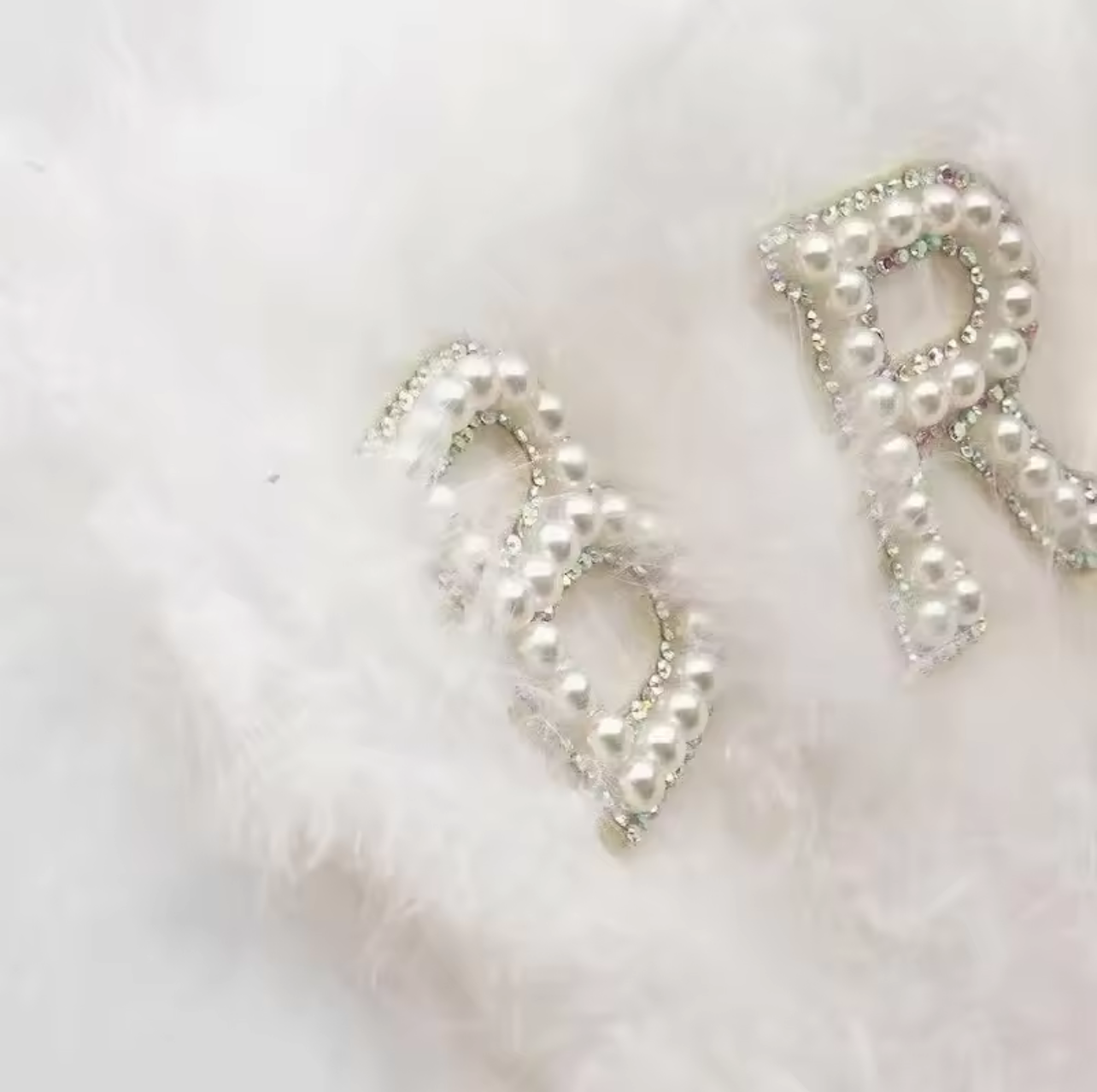 Bride To Be Pearl Feather Fan
