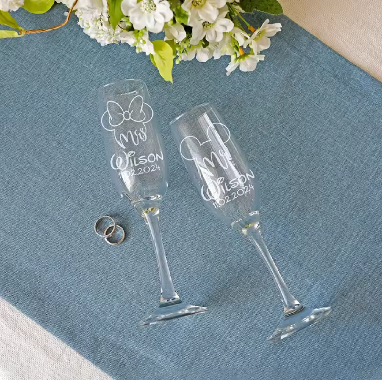 Personalized Champagne Flutes (set of 2)