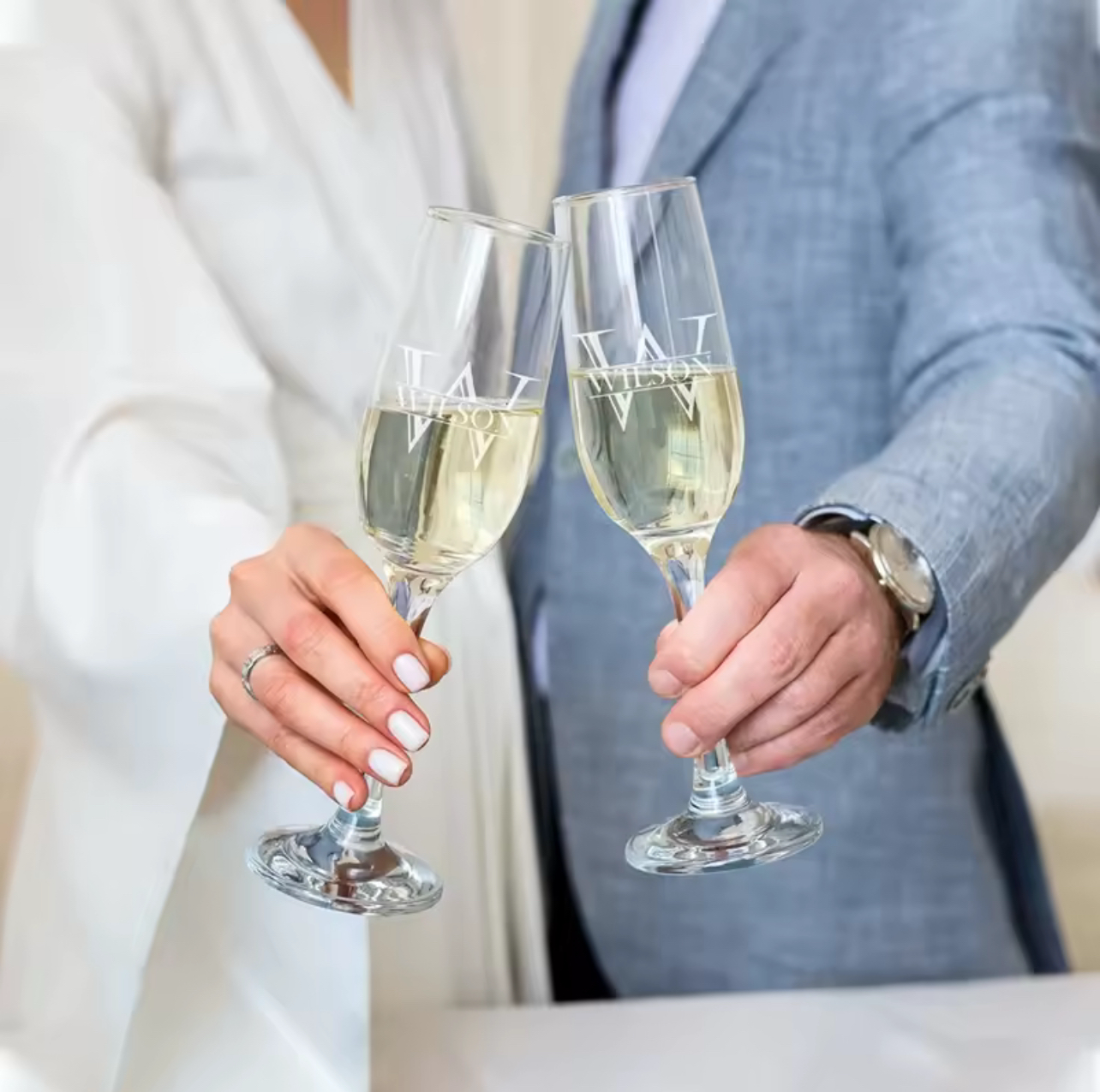 Personalized Champagne Flutes (set of 2)