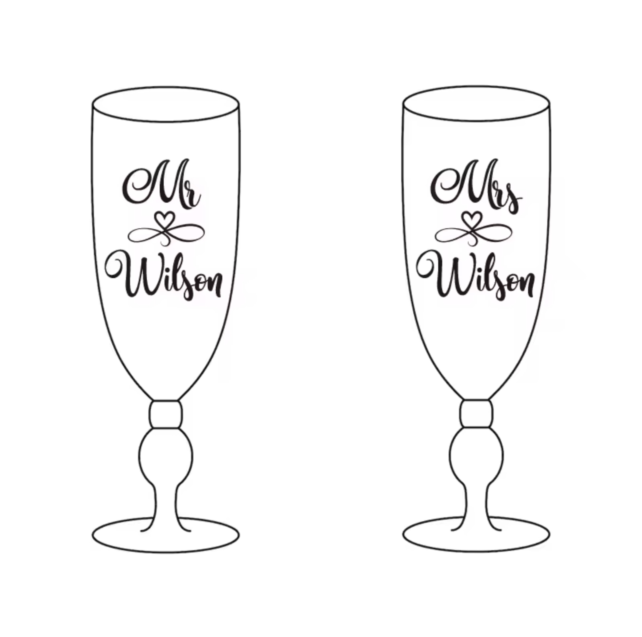 Personalized Champagne Flutes (set of 2)