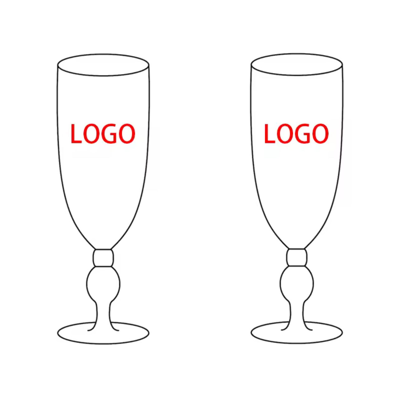 Personalized Champagne Flutes (set of 2)