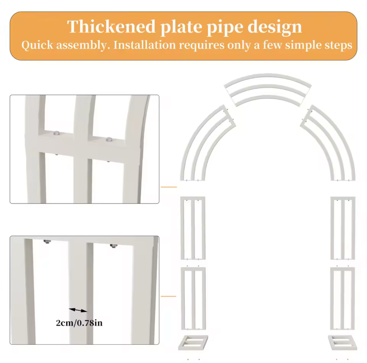 Inverted U Wooden Frame Stand