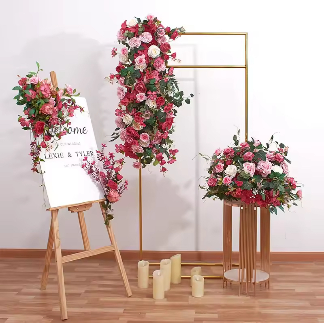 Iron Arches Flower Columns