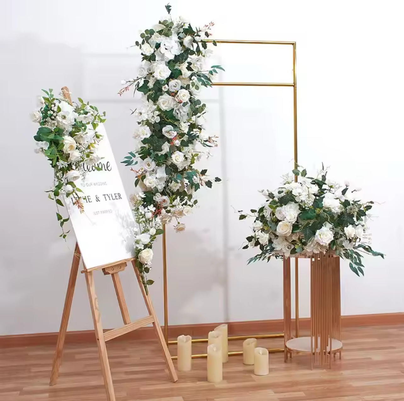 Iron Arches Flower Columns
