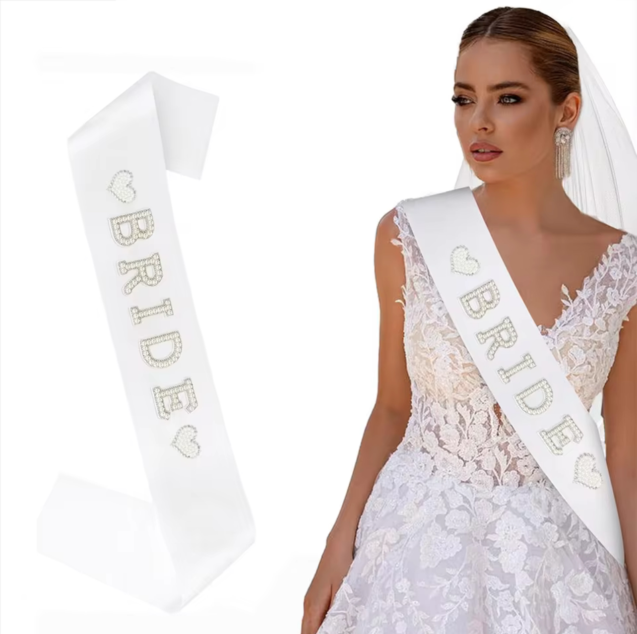 Personalized Pearl Sash