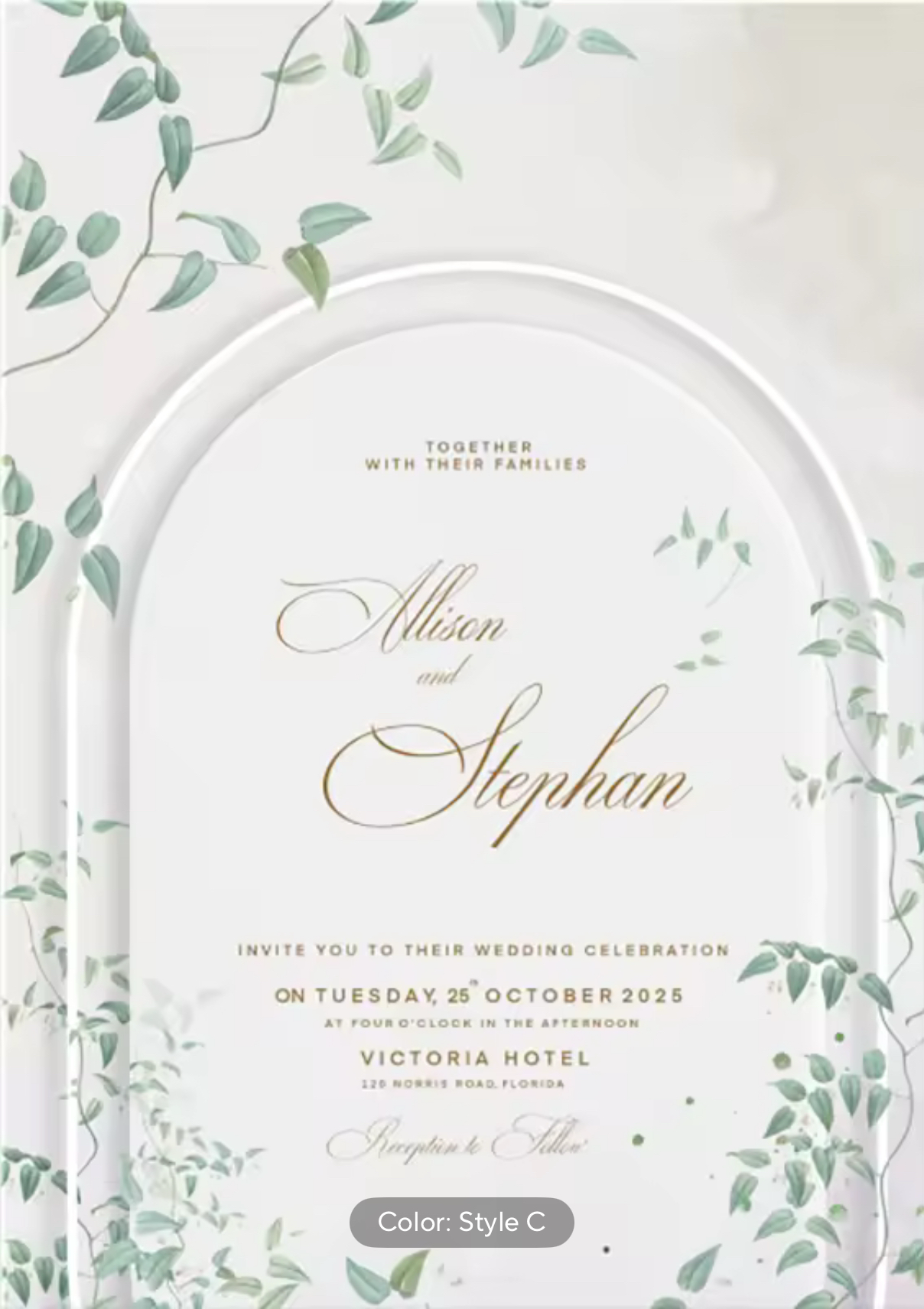 Invitation Cards - Eternal Flame Collection (set of 100)