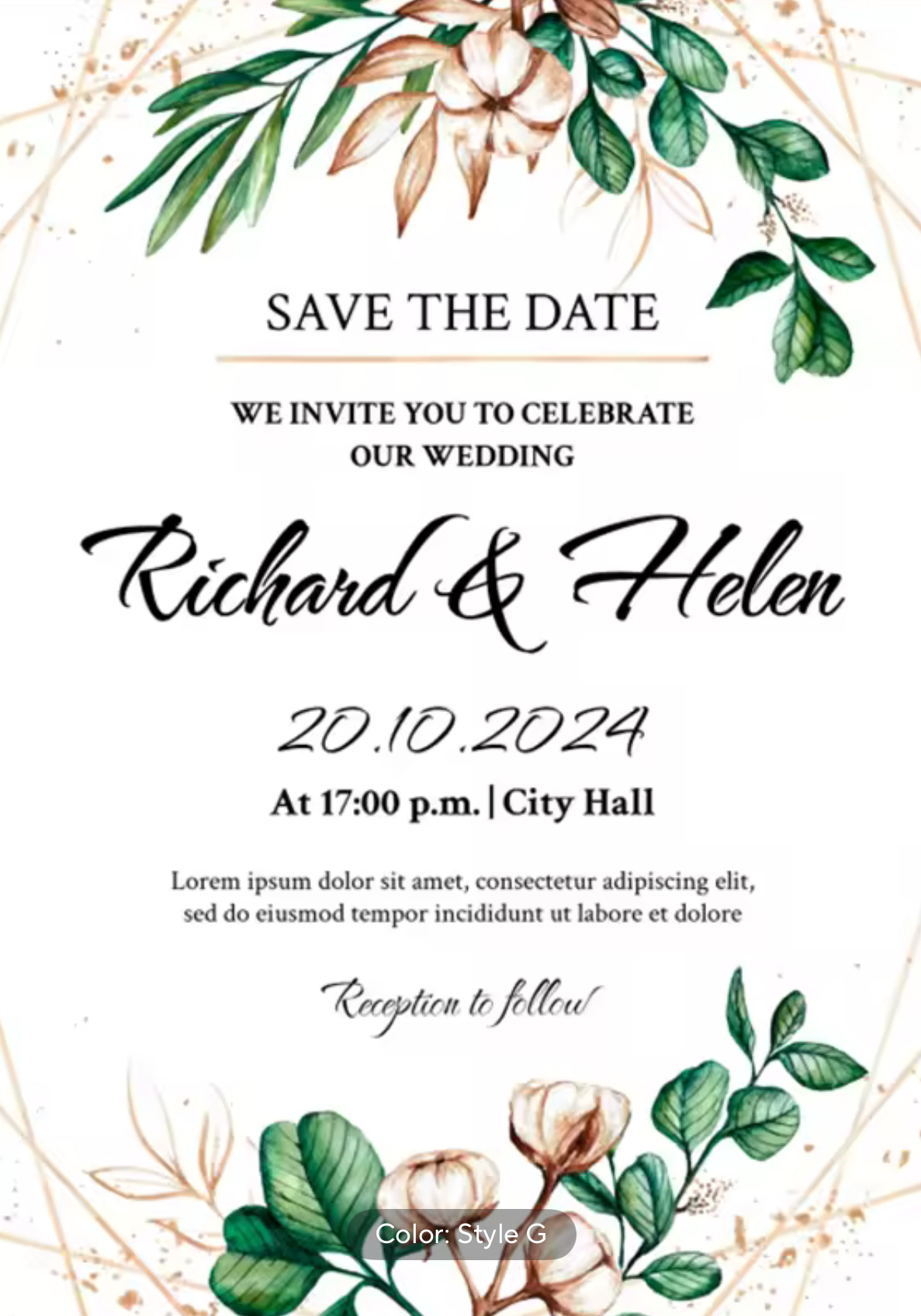 Invitation Cards - Eternal Flame Collection (set of 100)