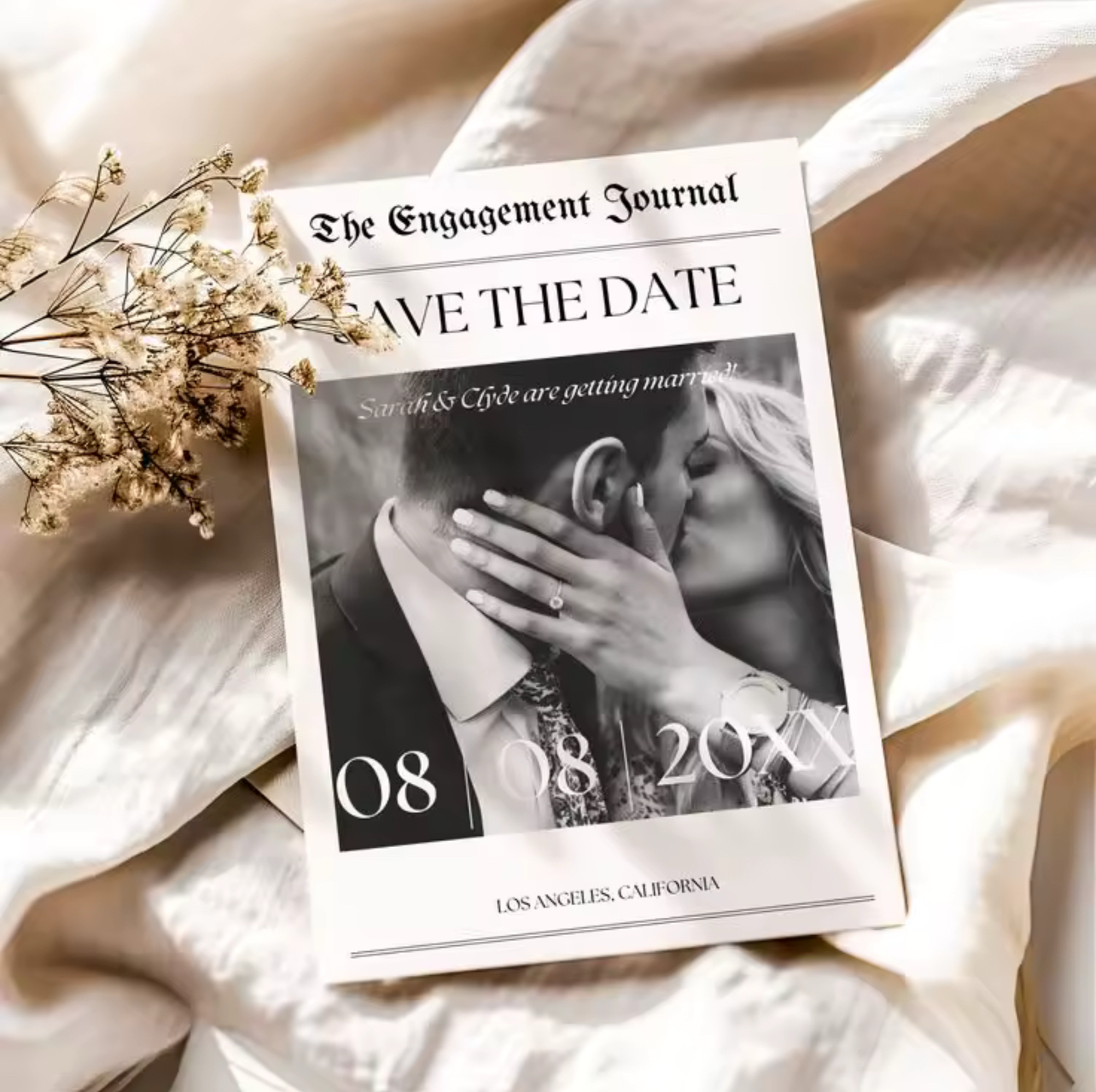 Save The Date - Newspaper Cards (set of 100)