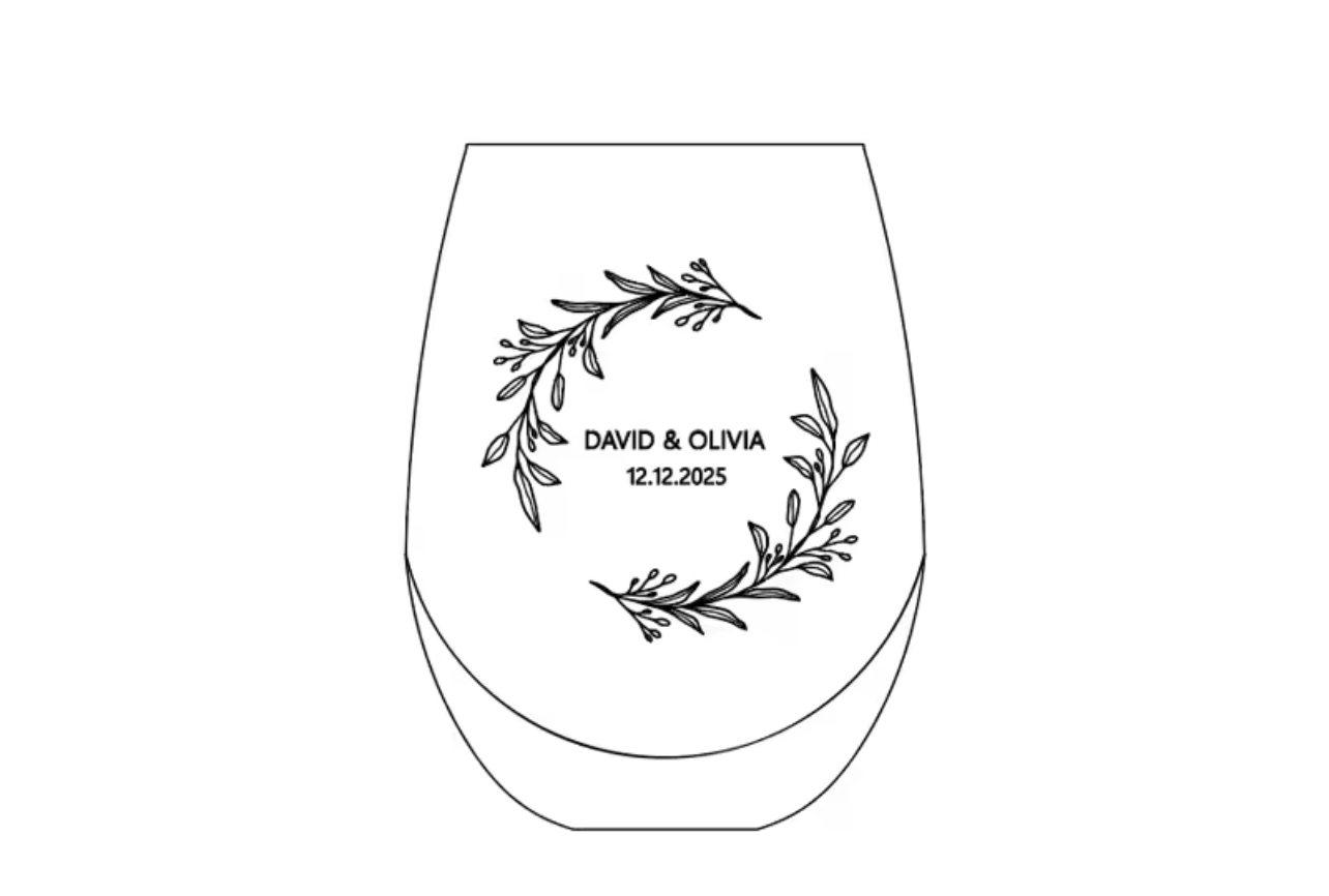 Personalized Stemless Wine Glass