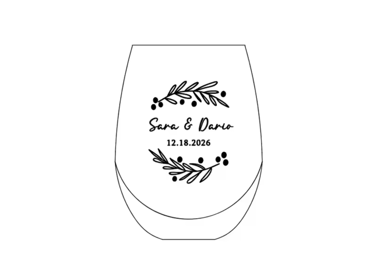 Personalized Stemless Wine Glass