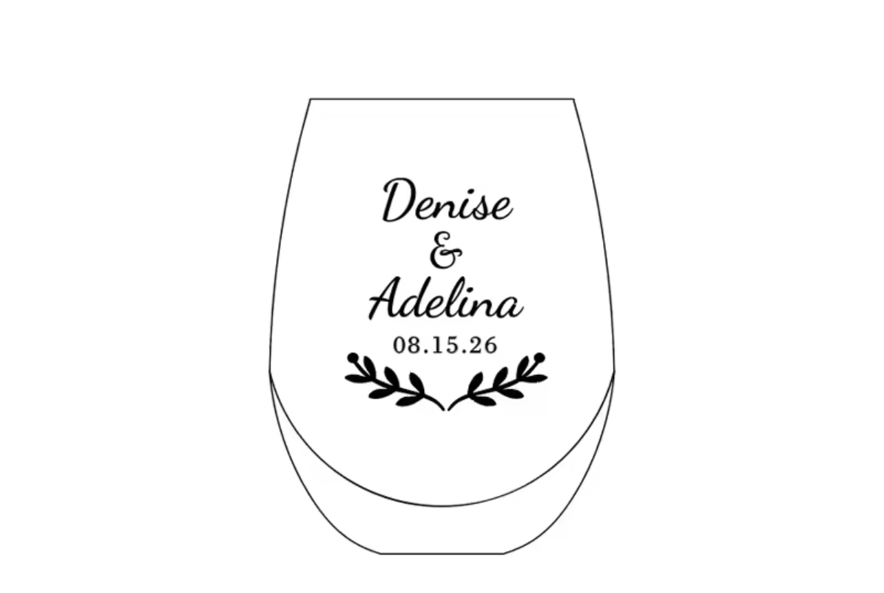 Personalized Stemless Wine Glass