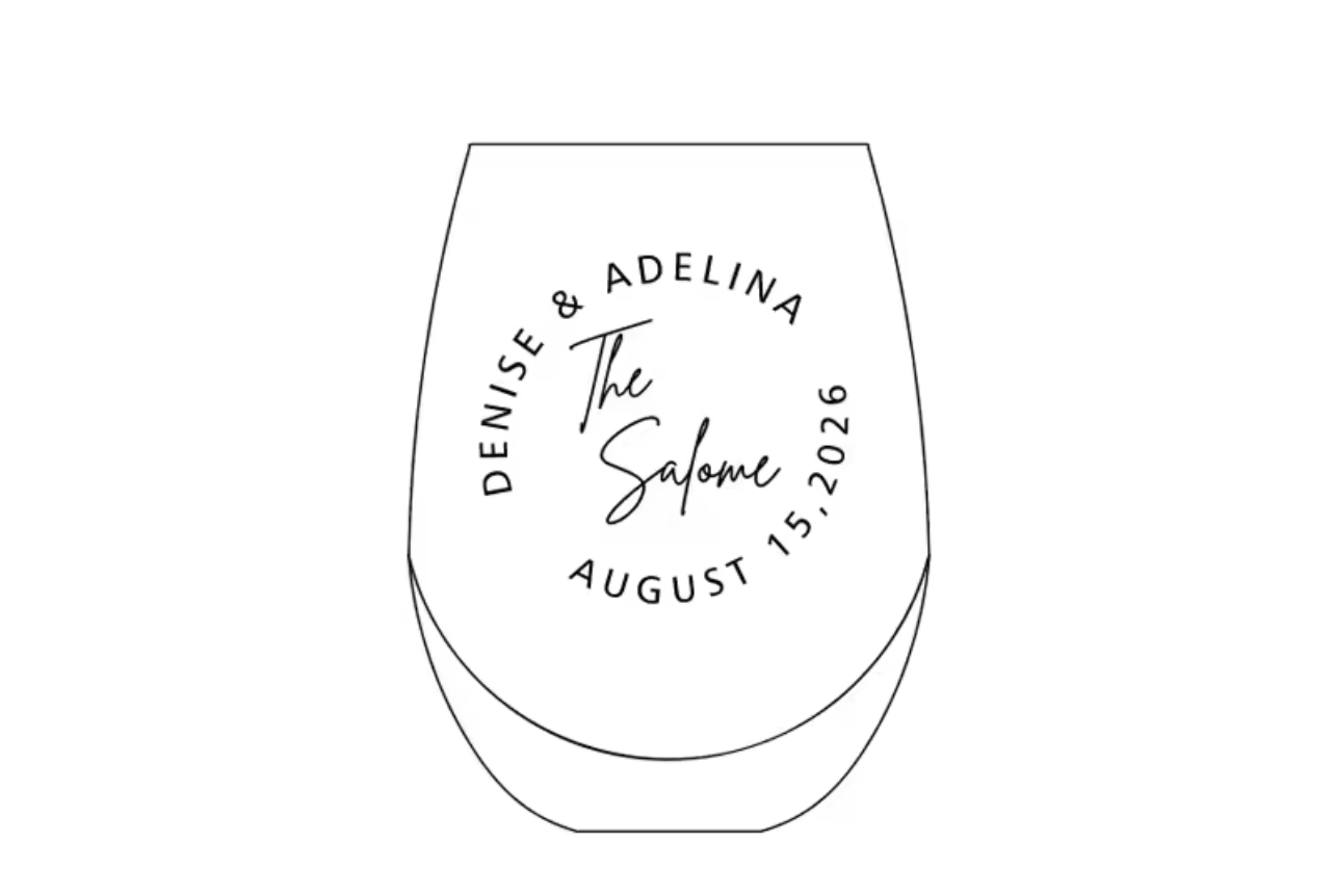 Personalized Stemless Wine Glass