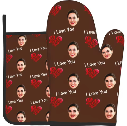 Personalized Love Face Mittens