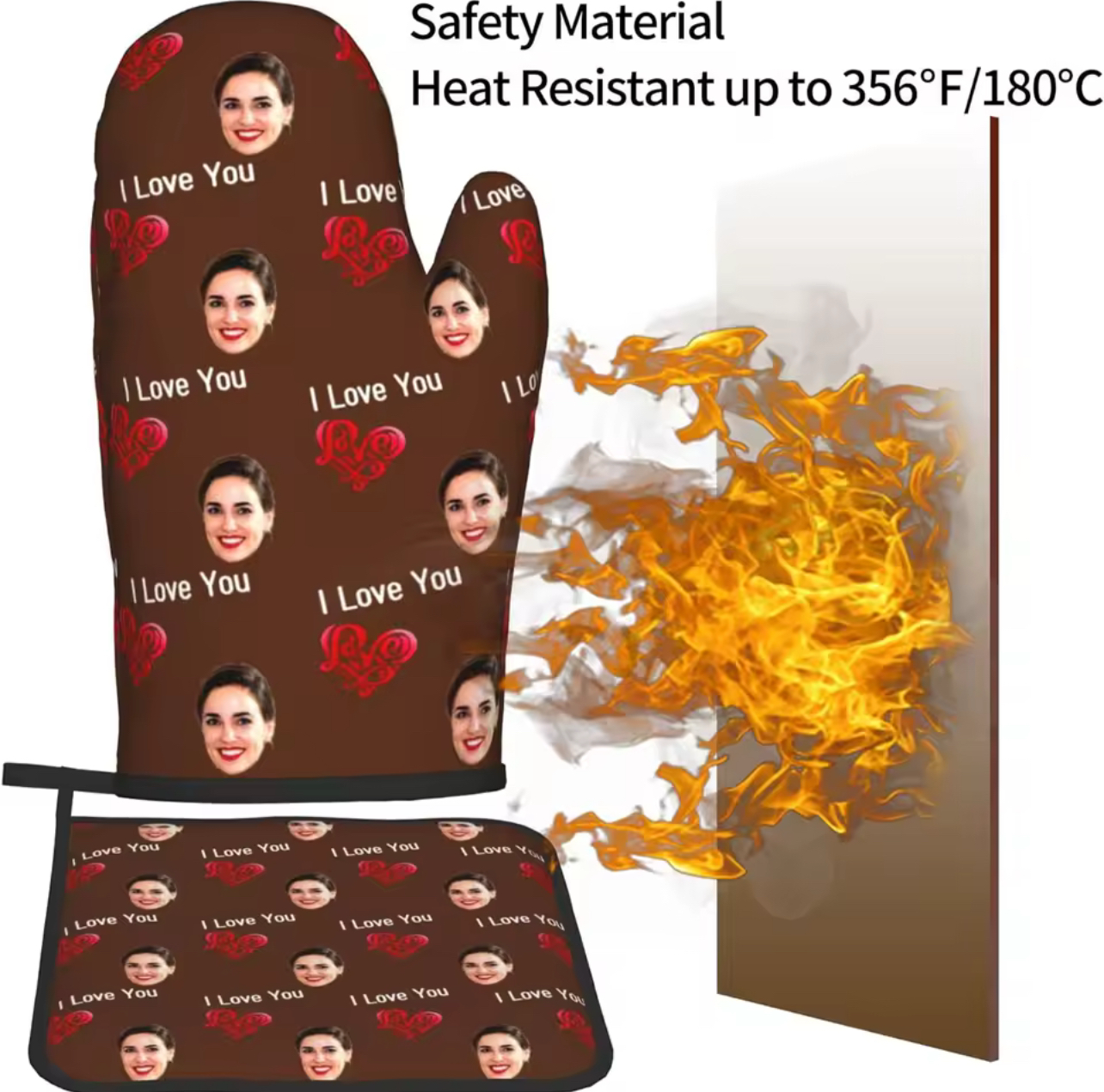 Personalized Love Face Mittens