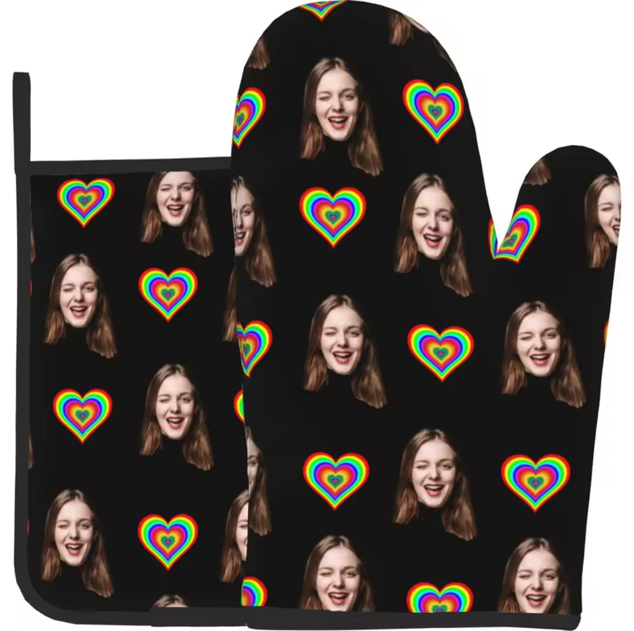 Personalized Love Face Mittens