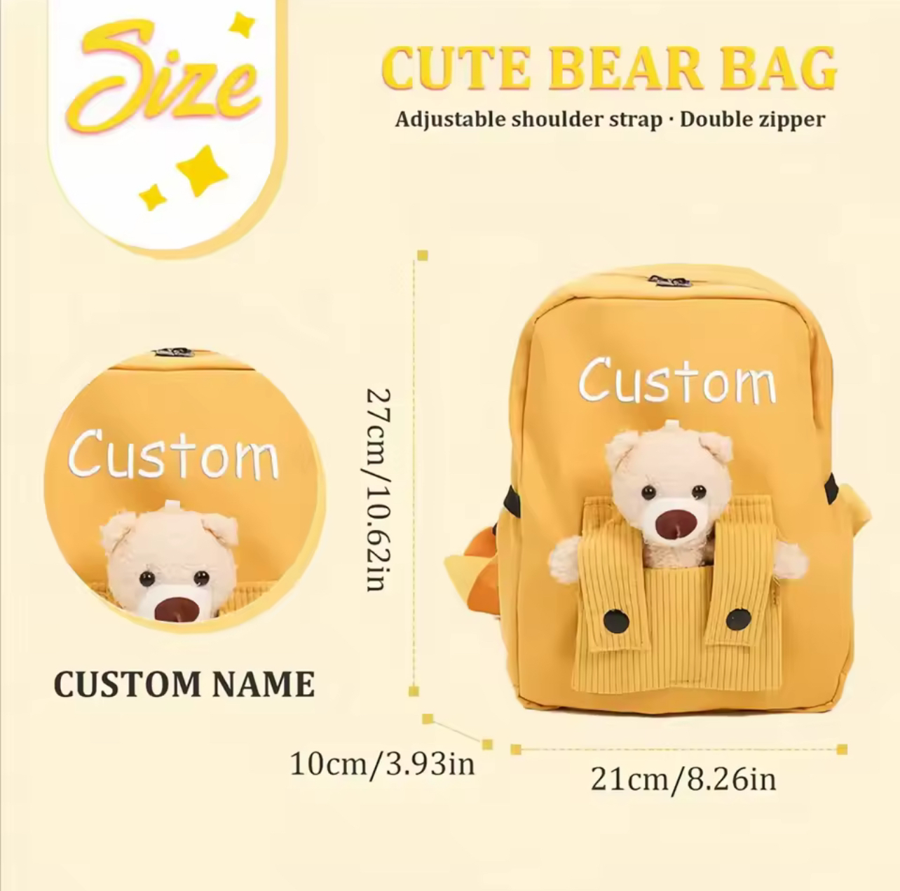 Personalized Nursery Bear Backpack
