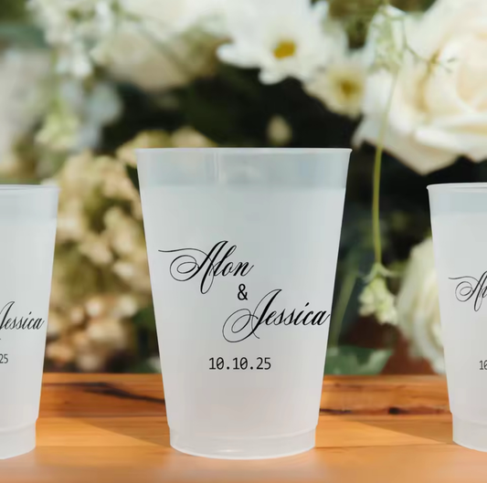 Personalized Disposable Plastic Cups (set of 50)