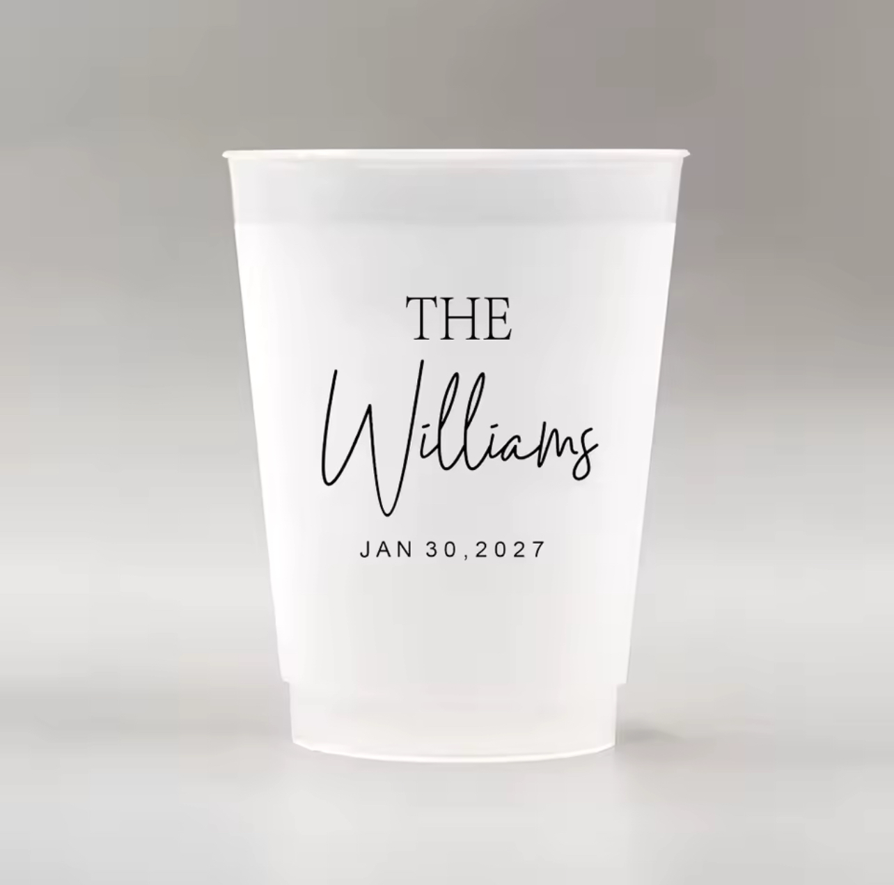 Personalized Disposable Plastic Cups (set of 50)