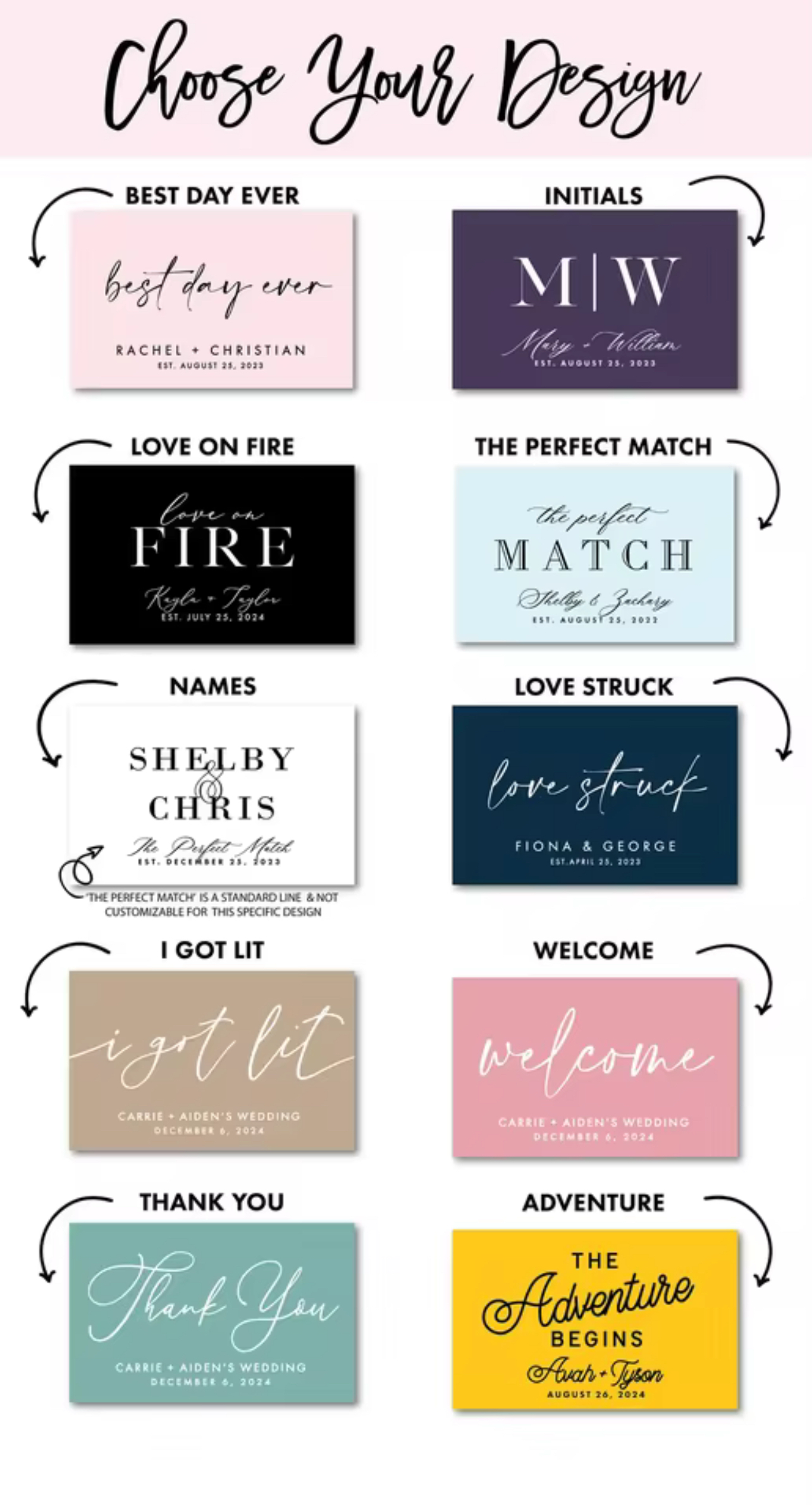 Personalized Match Boxes (set of 50)