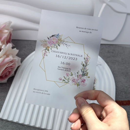 Transparent PVC Invitation Cards (set of 100)
