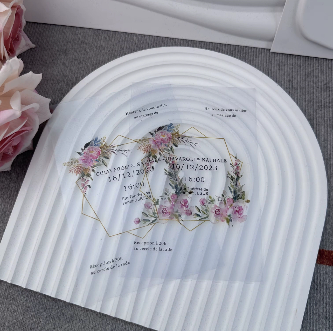Transparent PVC Invitation Cards (set of 100)