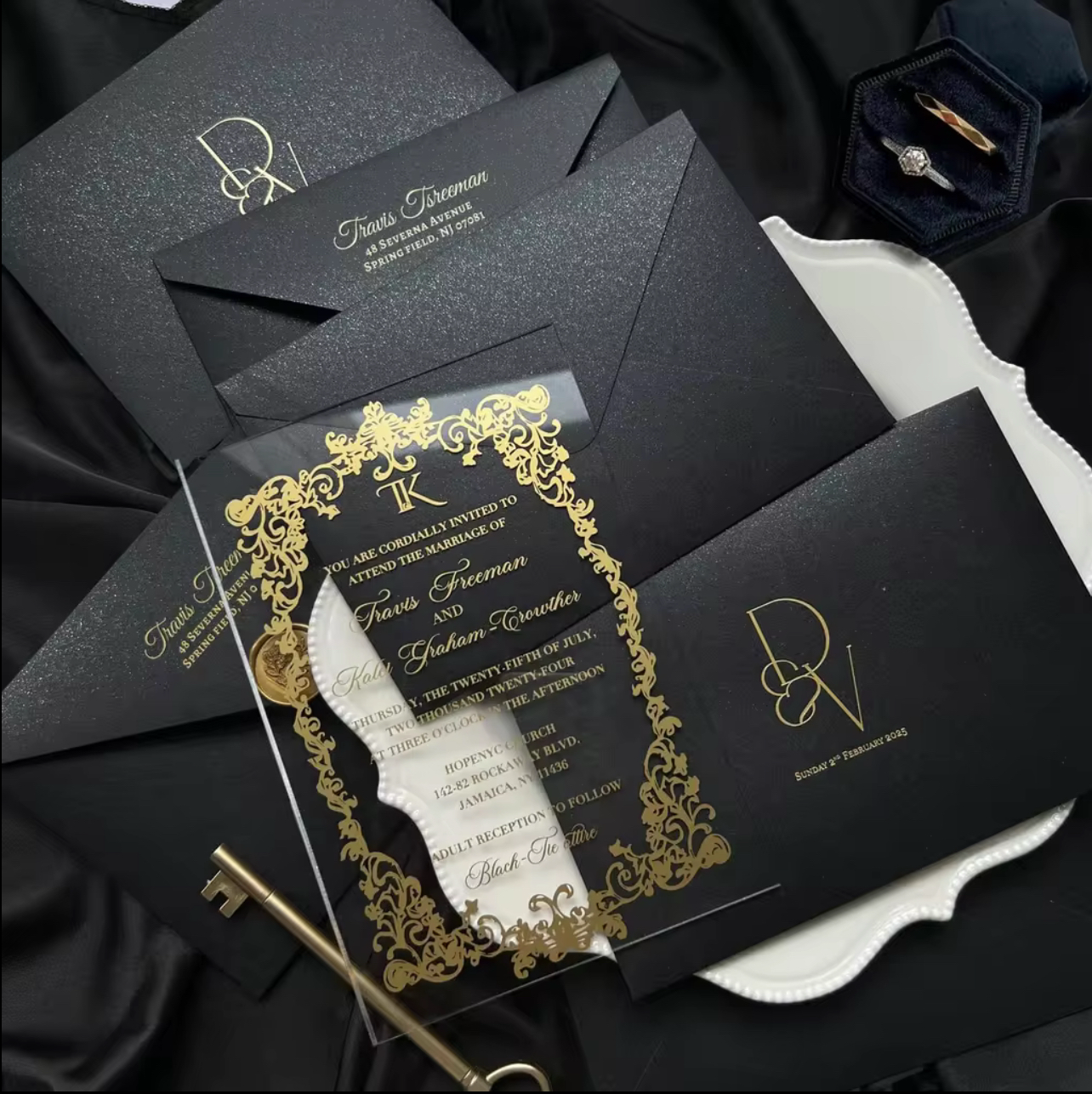 Transparent Acrylic Invitation Cards (set of 100)